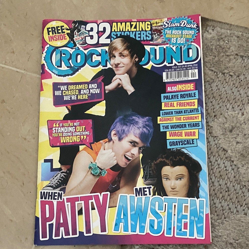 🧡 Rock Sound magazine April 2018 Awsten Knight Waterparks